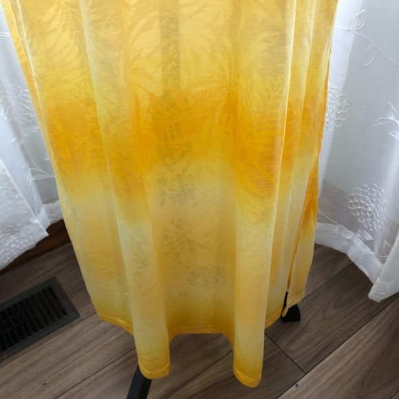 🎄 George yellow maxi swim cover-up SZ S NWOT - Picture 3 of 8
